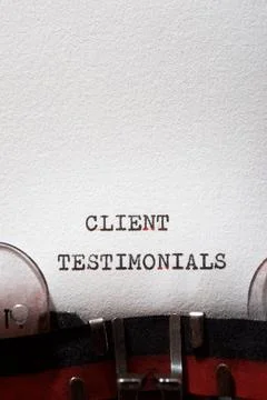 Client testimonials phrase Stock Photos