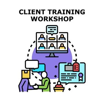 Client training workshop concept vector illustration Stock Illustration