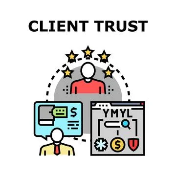 Client trust building digital business relationship concept Stock Illustration