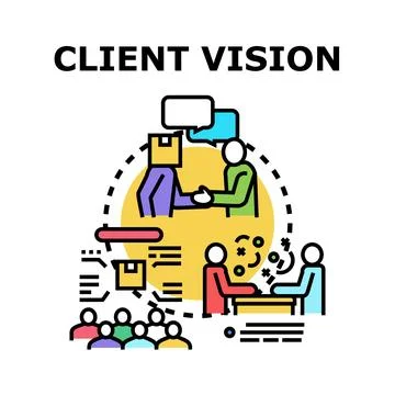 Client vision developing business strategy and achieving success イラスト素材