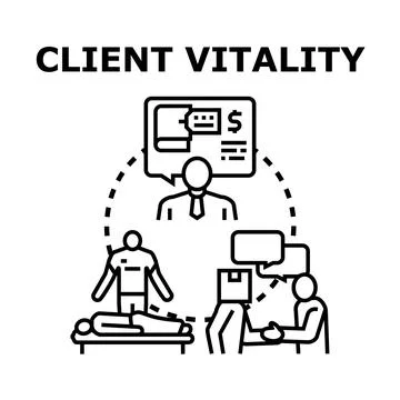 Client vitality cycle concept connecting clients with services イラスト素材