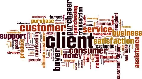Client word cloud Stock Illustration