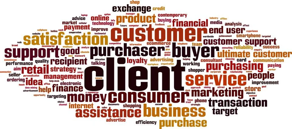 Client word cloud Stock Illustration