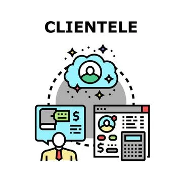 Clientele management and customer relationship vector concept Stock Illustration