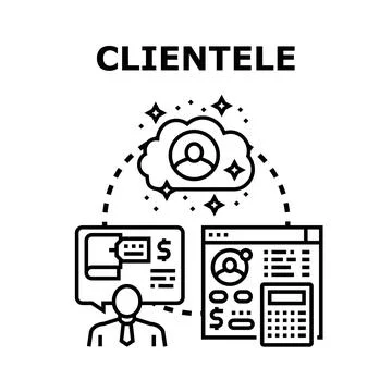 Clientele management and customer relationship vector concept Stock Illustration