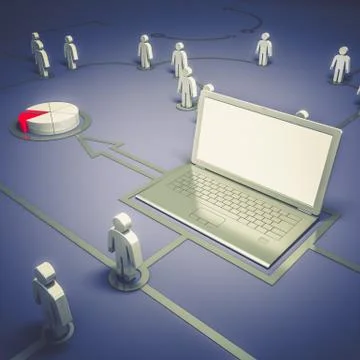 Clients database 3d rendering Illustrazione stock