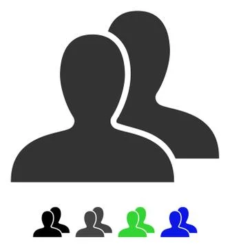 Clients Flat Icon Stock Illustration