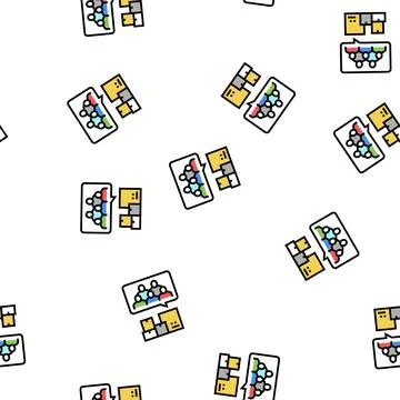 Clients of logistics service vector seamless pattern Illustrazione stock