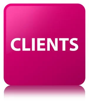 Clients pink square button Stock Illustration