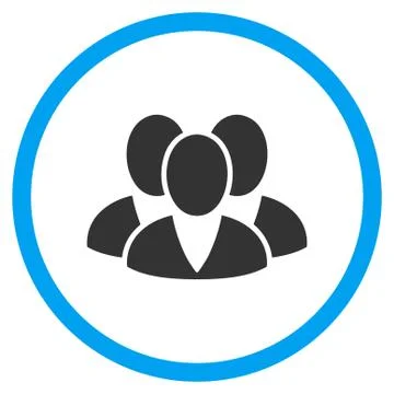 Clients Rounded Vector Icon Stock Illustration