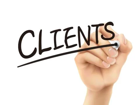Clients written by hand Illustrazione stock