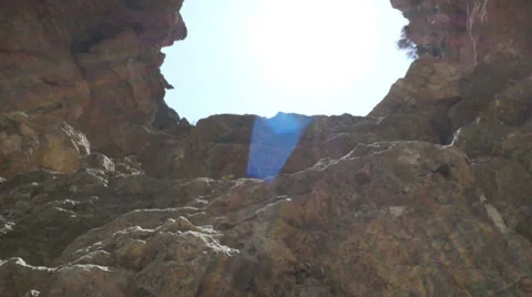 Cliff against the sun (2) Stock Footage 29654899