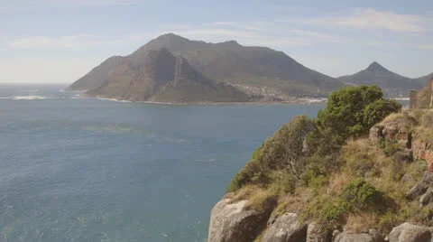 A cliff and ocean seascape Stock Footage 23005673