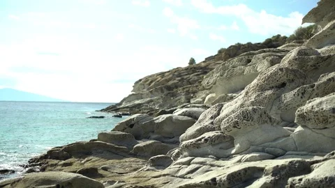 Cliff and sea Stock Footage 81042523