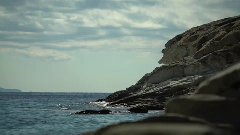 Cliff and sea Stock Footage 81043690