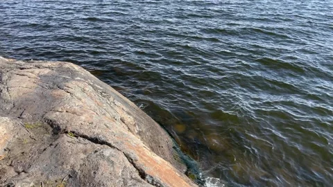 Cliff and water Video stock 250657904