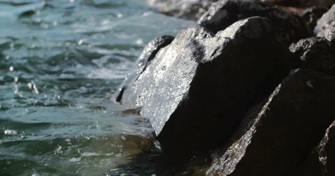 Cliff and waves Stock Footage 52592638