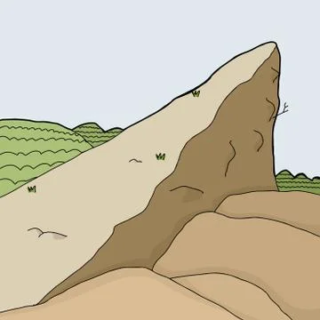 Cliff background Stock Illustration