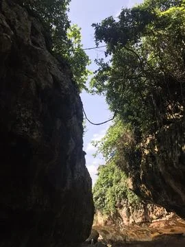 Cliff in bali Stockfoto's