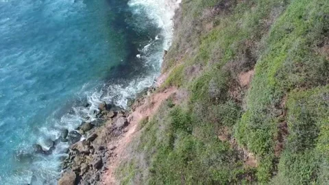 Cliff base by the beach 1 Stock Footage 266405112