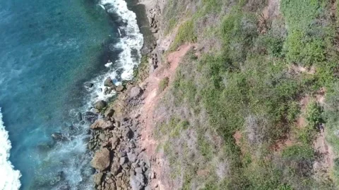 Cliff by the beach 3 Stock Footage 266404854