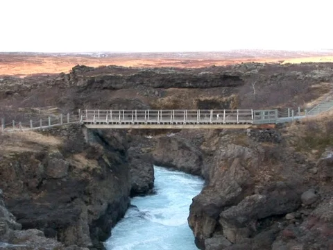 Cliff Bridge Stock Footage 490314