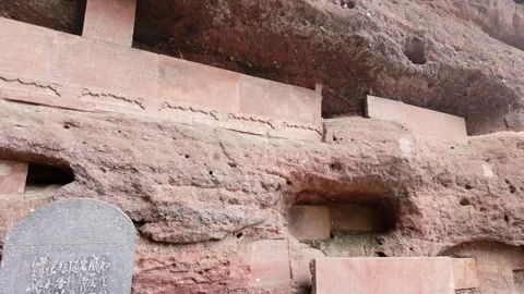 Cliff Carvings Stock-Footage 347486293