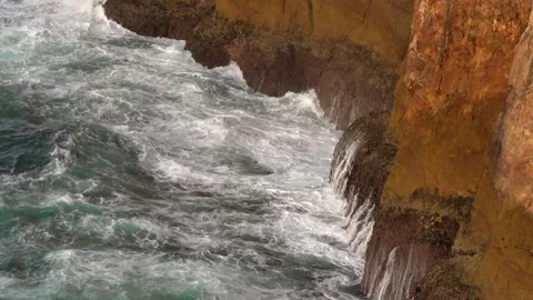 Cliff close to Cape St Vincent close up 스톡 동영상 132248712