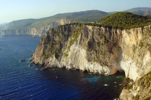 Cliff on coast Stock Photos