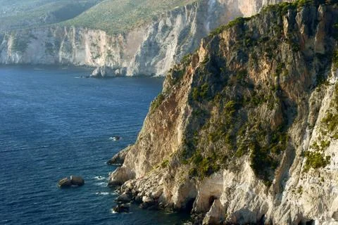 Cliff on coast Stock Photos