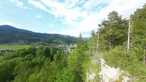 Cliff diving at the city Türitz Stock Footage 279022533