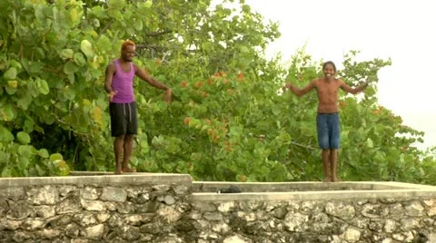 Cliff Diving  Stock Footage 22158086