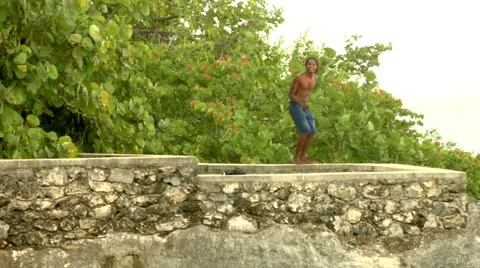 Cliff Diving  Stock Footage 22158097