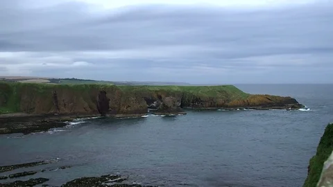 Cliff of Dunnottar Stock Footage 82037422