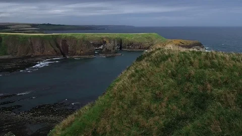 Cliff of Dunnottar Stock Footage 82037564