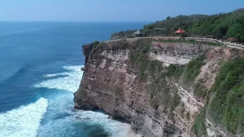 Cliff edge by the beach 1 Stock Footage 266405000