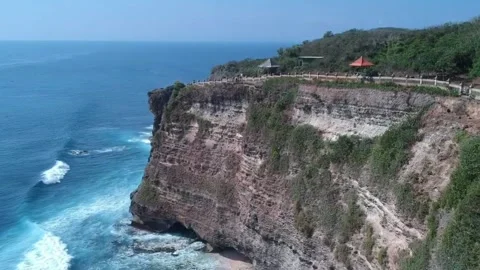 Cliff edge by the beach 2 Stock Footage 266404823