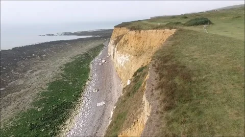 Cliff edge flyover Stock Footage 67403311