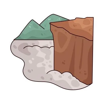 Cliff edge illustration Stock Illustration