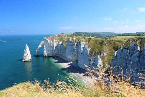 Cliff at Étretat Stock Photos