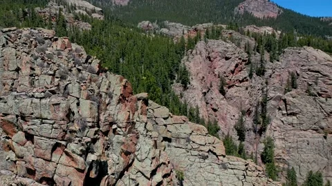 Cliff face in Rocky Mountains 库存影片 172422453