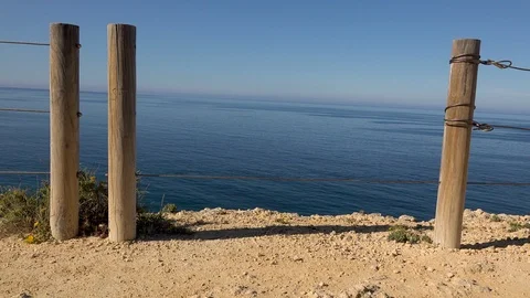 CLIFF FENCE Stock Footage 93598260