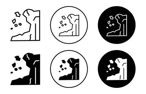 Cliff icon Stock Illustration