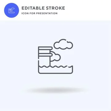 Cliff icon vector, filled flat sign, solid pictogram isolated on white, logo Stock Illustration