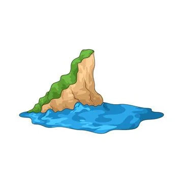 Cliff illustration Stock Illustration