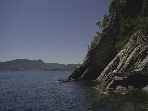 Cliff immerged into the Sea Video stock 78076375