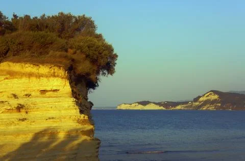Cliff of the island Stock Photos