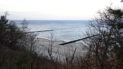 Cliff on the island of Usedom Stock Footage 85598278