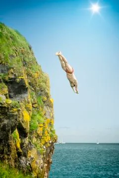 Cliff jumper Stock Photos