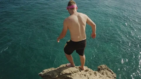 Cliff Jumping Stock Footage 75268902
